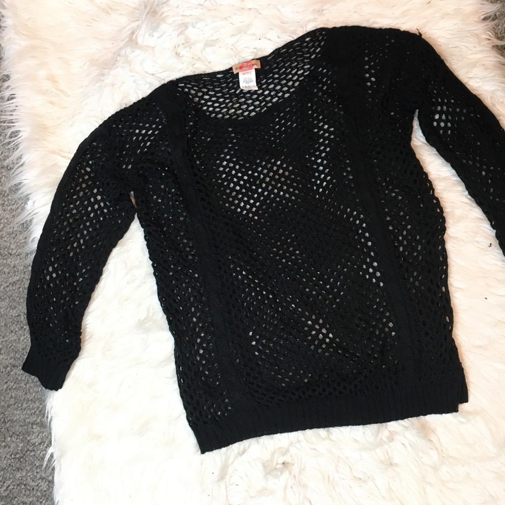 BODY CENTRAL KNIT SWEATER BLACK SIZE S/M